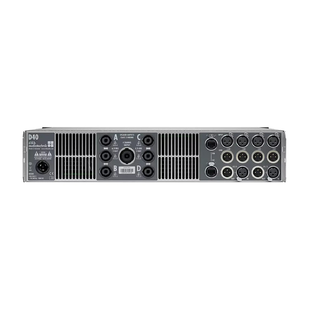 D40 QUAD channel high output amplifier