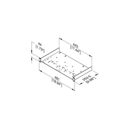 Rack Shelf 1U Utility 253mm