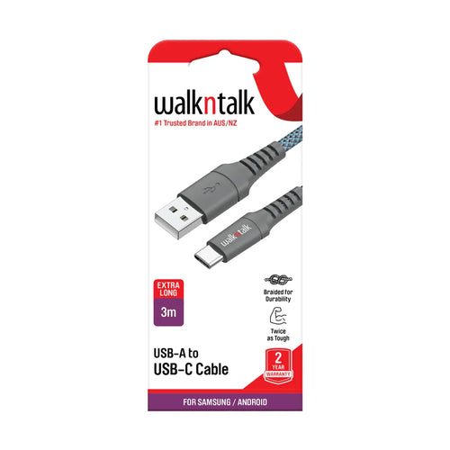 USB Cable Type A to C (Nylon Braiding), 3m