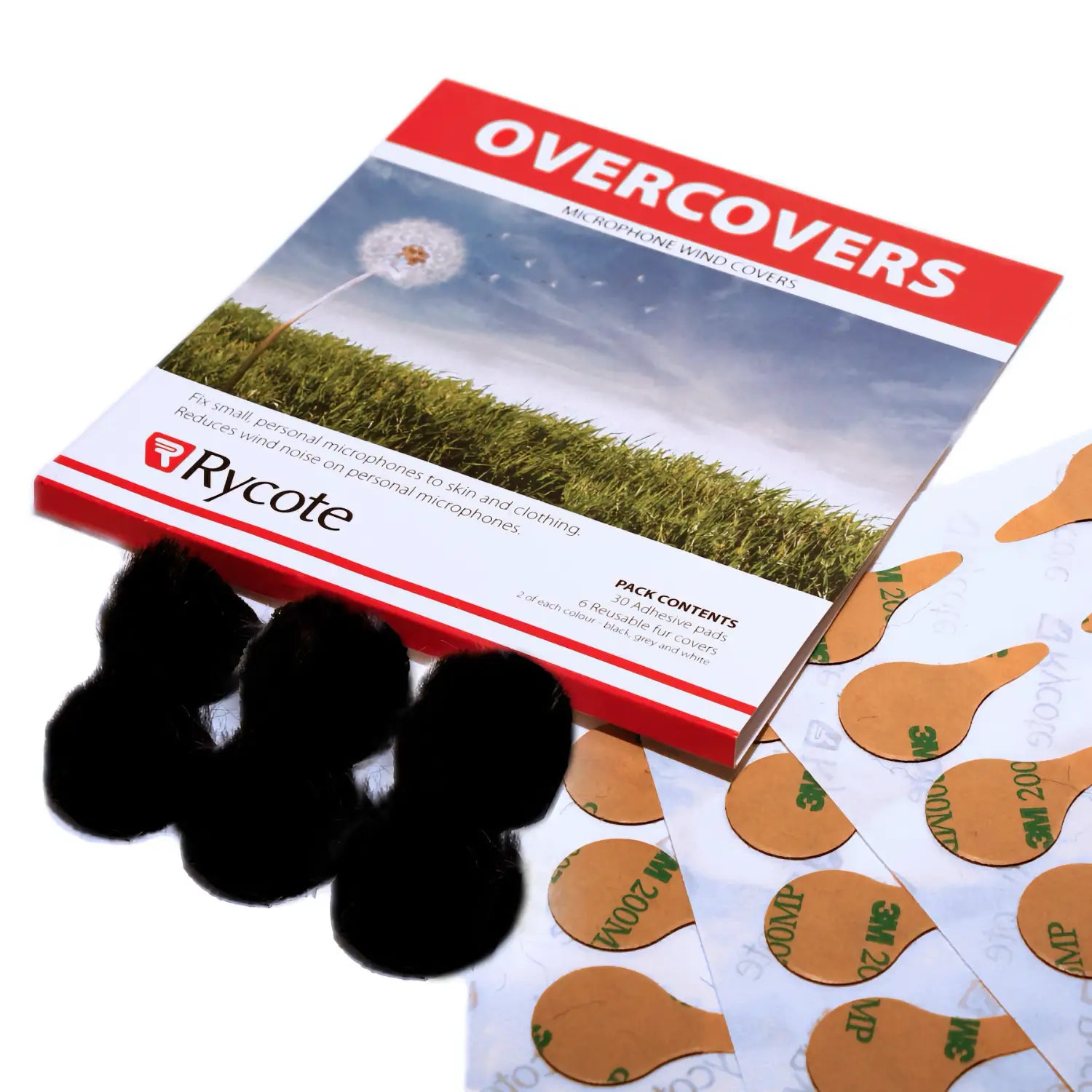 Overcovers, Black - 6 Black fur discs/30 Stickies Original