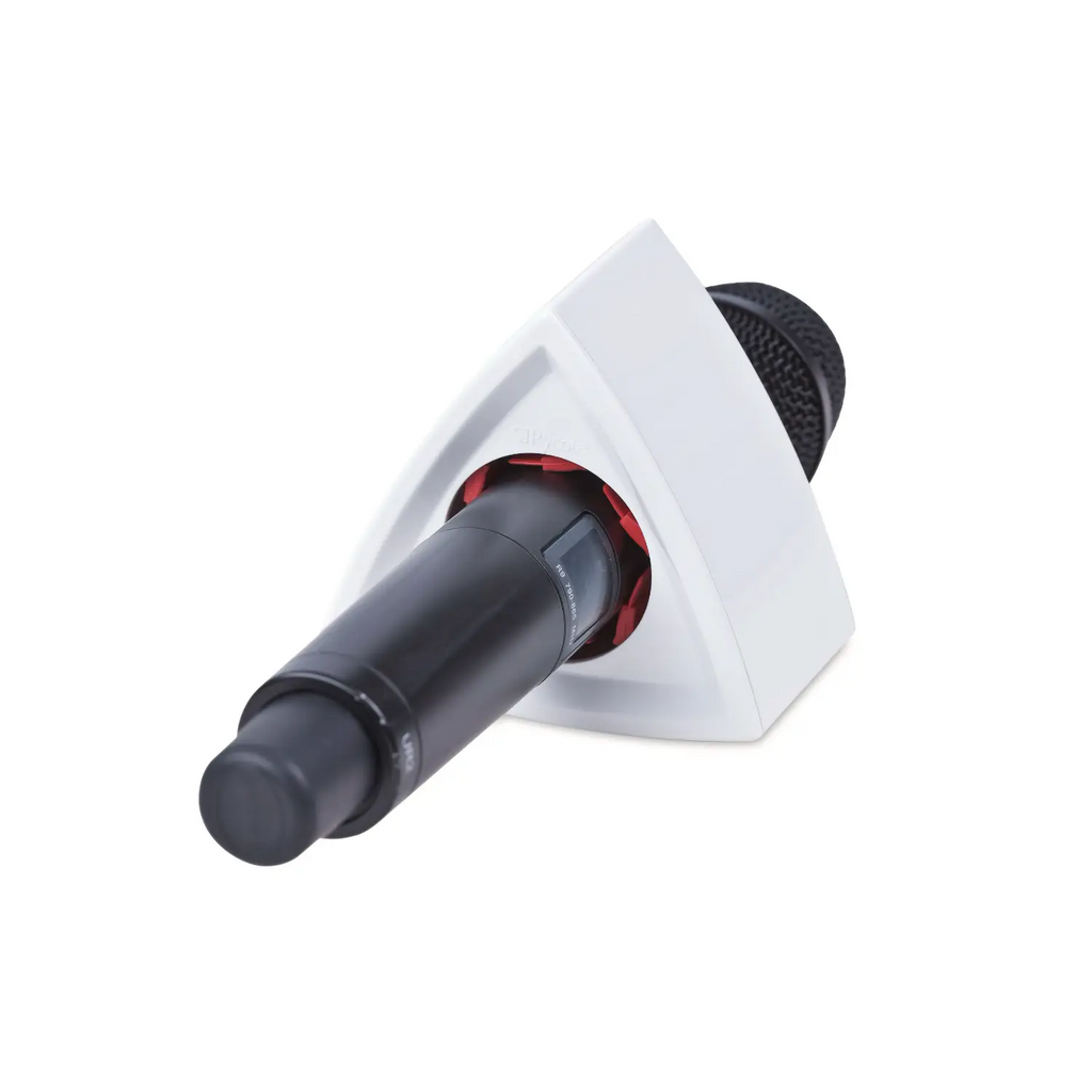 Single Triangular White Mic Flag