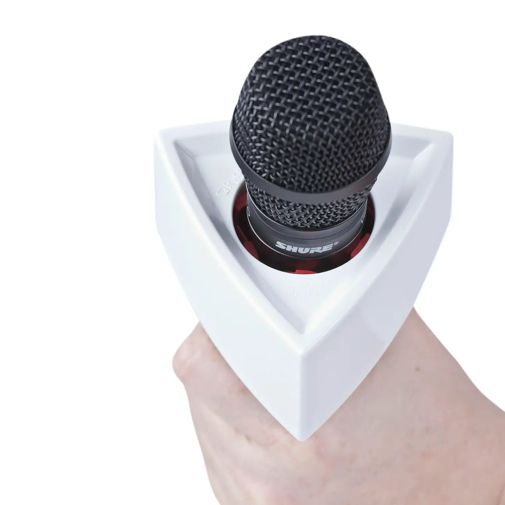 Single Triangular White Mic Flag
