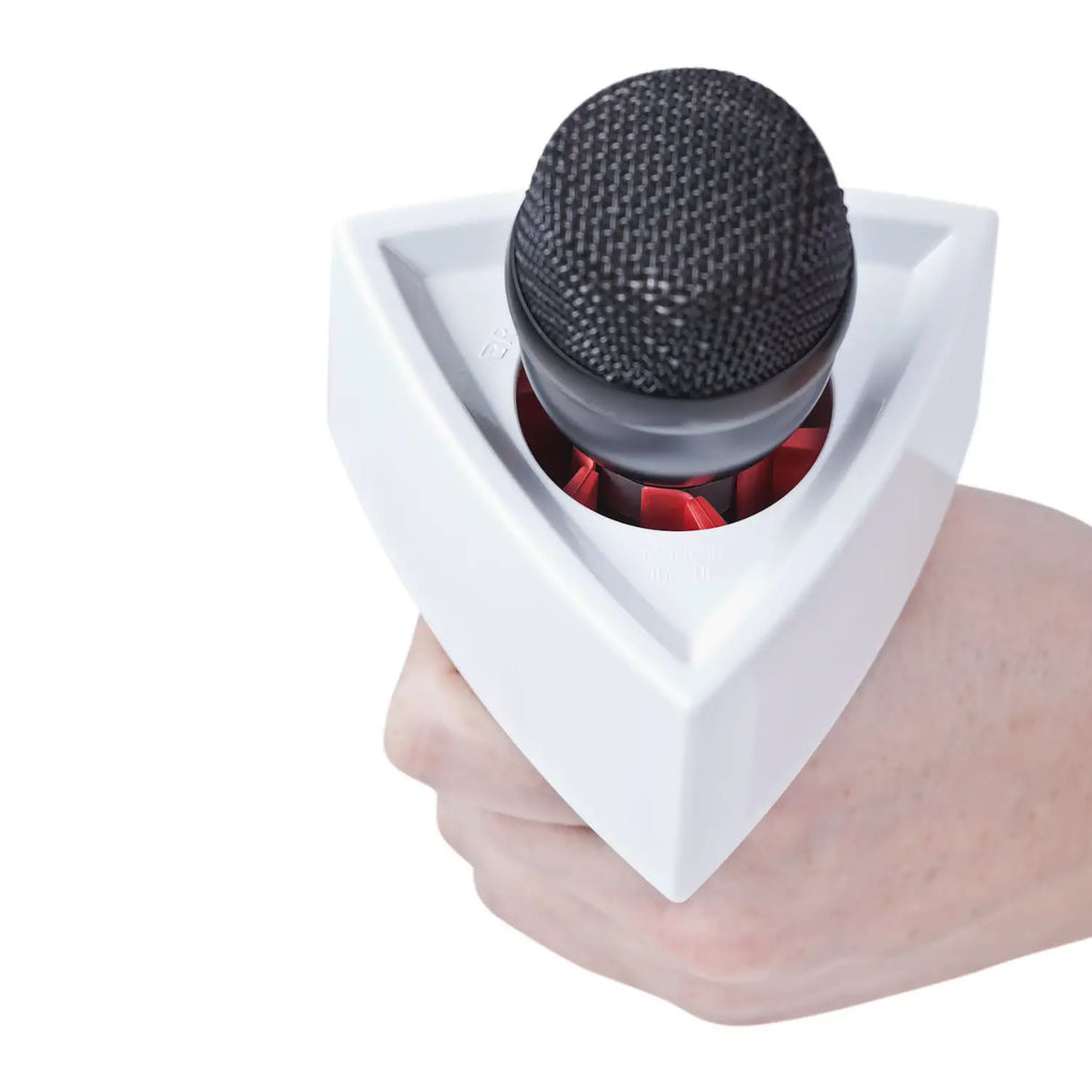 Single Triangular White Mic Flag